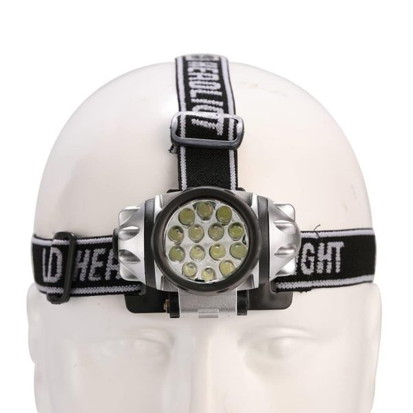 HEAD LAMP 14 LED - Head Protection - Ultra bright LED light, Adjustable heads trap &  Inclination Battery,