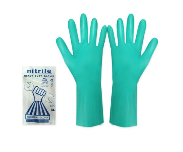 AAA SAFE CHEMICAL GLOVES AAA/HG-83- Industrial Nitrile Gloves, Individual pair in polybag.