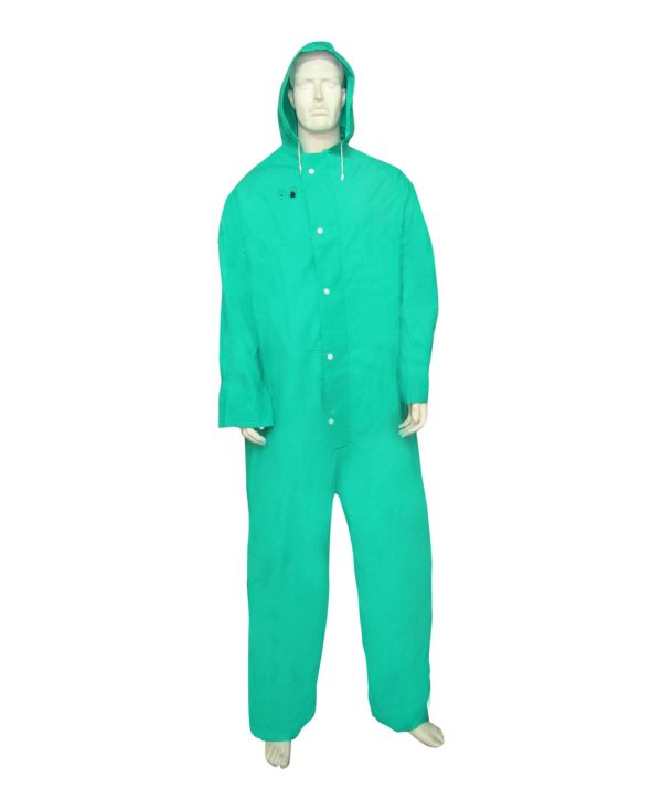 AAA SAFE CHEMICAL COVERALL - Flame Resistant, Attached Hood, Zipper button, Elastic Wrist Closures
