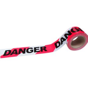 WARNING TAPE DANGER 3″ X 100 MTRS – Striking color for high visibility, One side printing DANGER