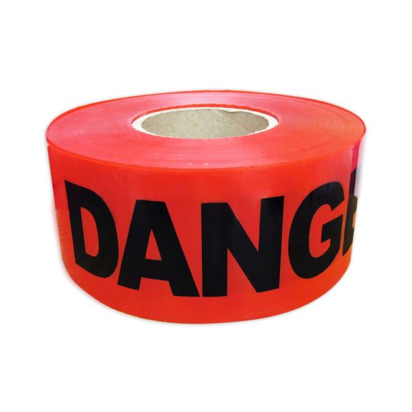 WARNING TAPE CAUTION DANGER 3 " X 200 MTRS - High visibility tape due to its striking colors one side printing - "DANGER" / "CAUTION DO NOT ENTER