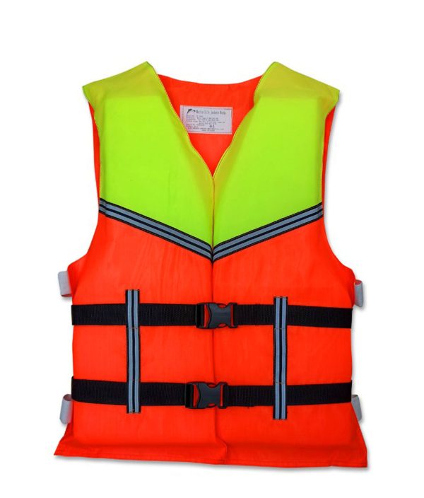 LIFE JACKET FOR KIDS - Life Jacket Dual Colors, Exclusive Life Jacket With 2 Adjustable Strip & Buckle With Reflecting Tape on back.