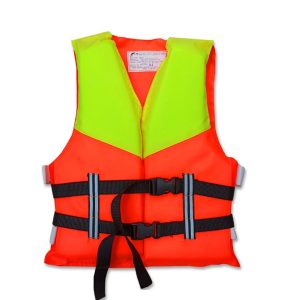 LIFE JACKET FOR KIDS – Life Jacket Dual Colors, Exclusive Life Jacket With 2 Adjustable Strip & Buckle With Reflecting Tape on back.
