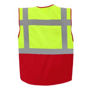 AAA SAFE SAFETY JACKET AAA/SJ-67 – Duo Colored Safety jacket with high visibility reflective tape with zipper.