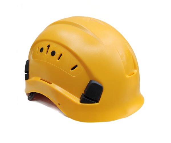 SAFFAS SAFETY HELMET MINING SF-06 - ABS + PC Heavy Duty helmet, ventilated, Textile Harness with Pin wheel Knob adjustable ratchet, Chinstrap adjustable.