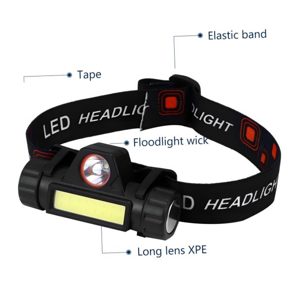 HEAD LAMP HIGHPOWER - Head Protection, LED Bulb, USB, Rechargeable with Plastic Material