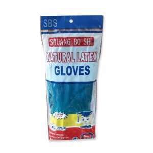 INDUSTRIAL DUO COLORED GAUNTLET GLOVES – Industrial latex gloves, Duo Colored, Latex with cotton flock lining.