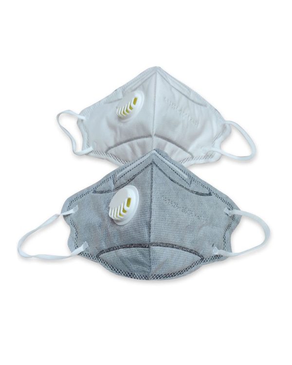 MASK KN95 WITH FILTER (GREY & WHITE)