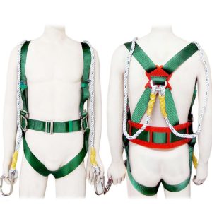 ROBUSTMAN SAFETY HARNESS AAA/SBLT-05 – Full Body Safety Harness, Rope, Adjustable waist and thigh wrap, Plastic Belt Back support.