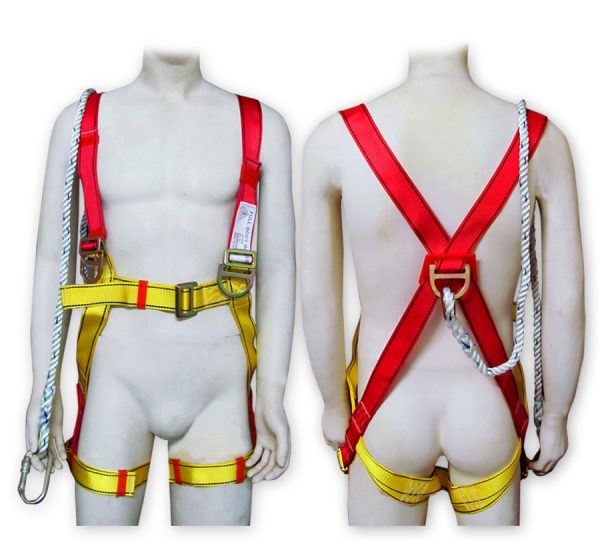 AAA SAFE SAFETY HARNESS AAA/SBLT-01 - Full Body Safety Harness, Rope, Adjustable waist and thigh wrap, 2 D rings,