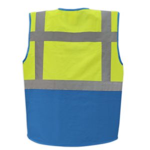 AAA SAFE SAFETY JACKET AAA/SJ-66 – Duo Colored Safety jacket with high visbility reflective tape with zipper