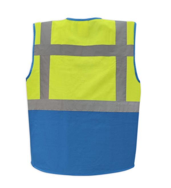 AAA SAFE SAFETY JACKET AAA/SJ-66 - Duo Colored Safety jacket with high visbility reflective tape with zipper