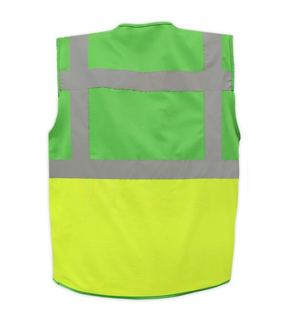 AAA SAFE SAFETY JACKET AAA/SJ-69 - Duo Colored Safety jacket with high visibility reflective tape with zipper.