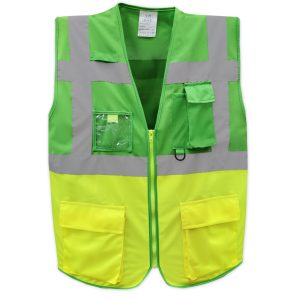 AAA SAFE SAFETY JACKET AAA/SJ-69 – Duo Colored Safety jacket with high visibility reflective tape with zipper.