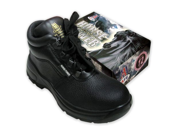 HORSE POWER SAFETY SHOES EXECUTIVE AAA/SS-35 - Low Ankle Shoes, Buffalo Leather, Injected Dual Density PU, Steel Toecap & Midsole Rope Laced