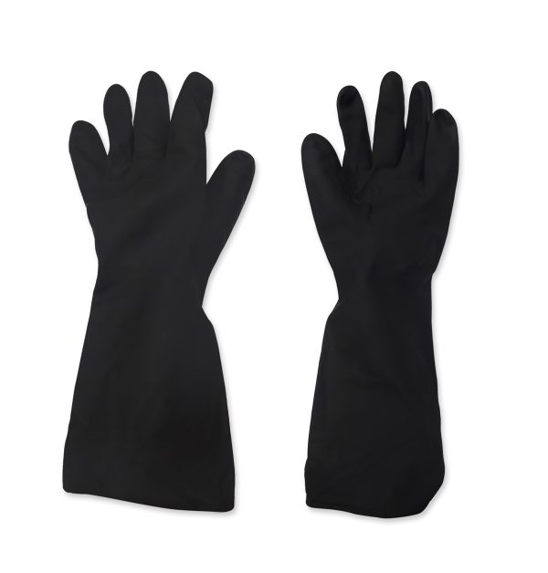 SUN CHEMICAL GLOVES - Latex Rubber Chemical Gloves Heavy Duty, Rough textured palm, industrial glove, Comfortable and Sensitive