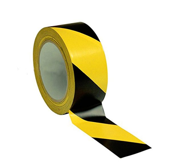 Warning Tape Yellow Black 300mtr