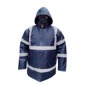 Cold Jacket – Dark Blue – Superior Visibility, Waterproof, Stain-proof, Moisture-Permeable Fabric, Breathable