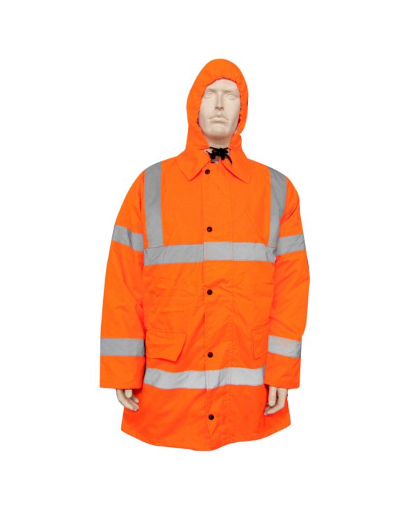 Cold Jacket - Orange - Superior Visibility, Waterproof, Stain-proof, Moisture-Permeable Fabric, Breathable