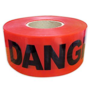 WARNING TAPE CAUTION DANGER 3 ” X 200 MTRS – High visibility tape due to its striking colors one side printing – “DANGER” / “CAUTION DO NOT ENTER