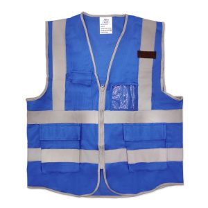 AAA SAFE SAFETY JACKET AAA/SJ-76 – High visibility reflective tape with zipper, Velcro flaps 2 strips, Quality Grey Pippin.