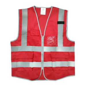 AAA SAFE SAFETY JACKET AAA/SJ-76 – High visibility reflective tape with zipper, Velcro flaps 2 strips, Quality Grey Pippin.