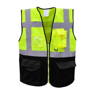 AAA Safety Jacket SJ-63 – High-Visibility Reflective Strips, Good Quality, Comfortable, Breathable and Light Enough