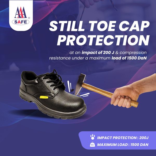 Robustman Safety Shoes Executive AAA - L/A-S3 - Low Ankle Shoes, Buffalo Leather, Steel Toecap & Midsole Rope Laced
