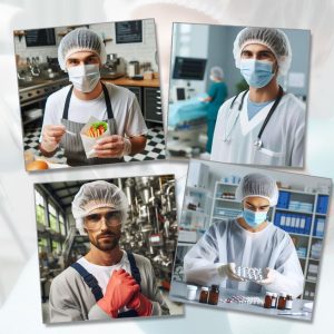 Disposable Head Cover – Non Woven Net, Disposable Dustproof Hair Net Mob Cap Medical Surgical Head Cover