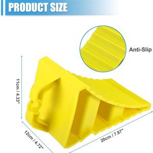 Wheel Chock Yellow – plastic, long-lasting, oil resistant and durable