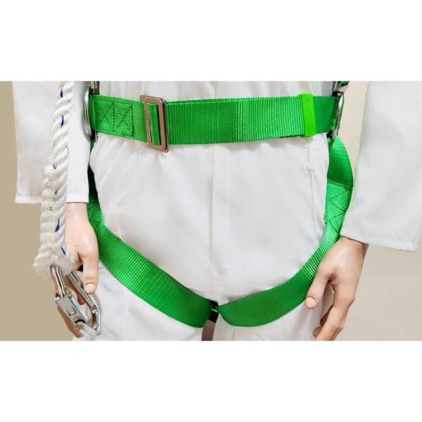 AAA SAFE Safeman- Full Body Safety Harness, Rope, Adjustable waist, Thigh wrap, Plastic Belt Back support, Scafolding Hook - SBLT-02