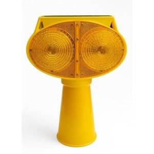 Solar Double Flashing Warning Light for Traffic Cones
