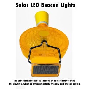 Solar Warning Light – Yellow LED with Reflector