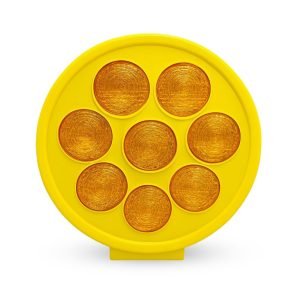 Solar Flower LED Warning Light – 8-Head Amber Flashing Signal