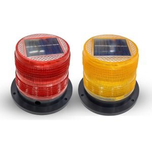 Solar-Powered Yellow & Red Warning Light