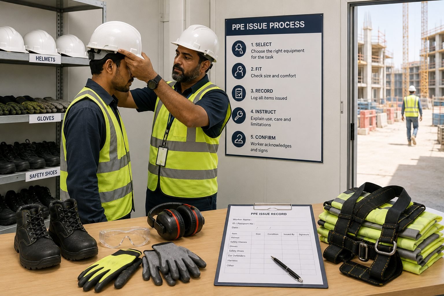 How to Issue Safety Equipment to New Workers