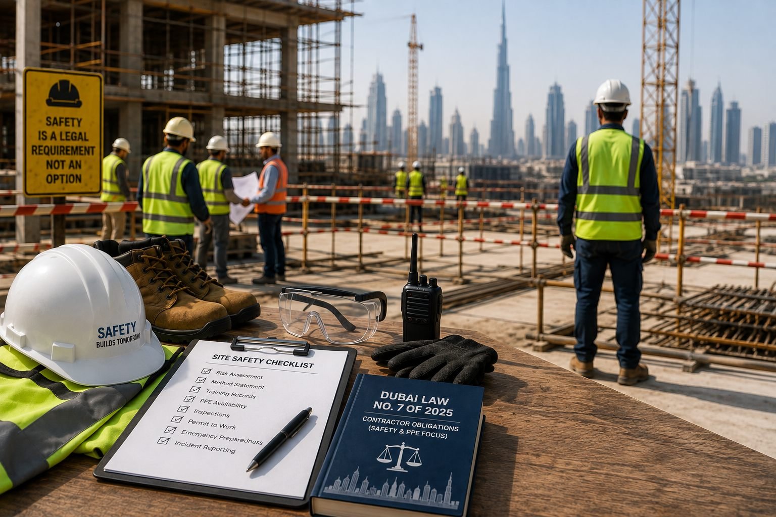 Dubai Law No. 7 of 2025 Contractor Compliance Checklist (Safety and PPE Focus)