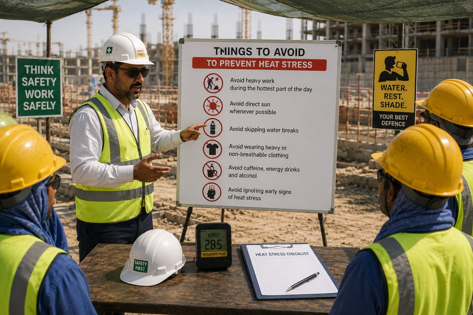 Heat Stress Toolbox Talk and Checklist for UAE Construction Supervisors