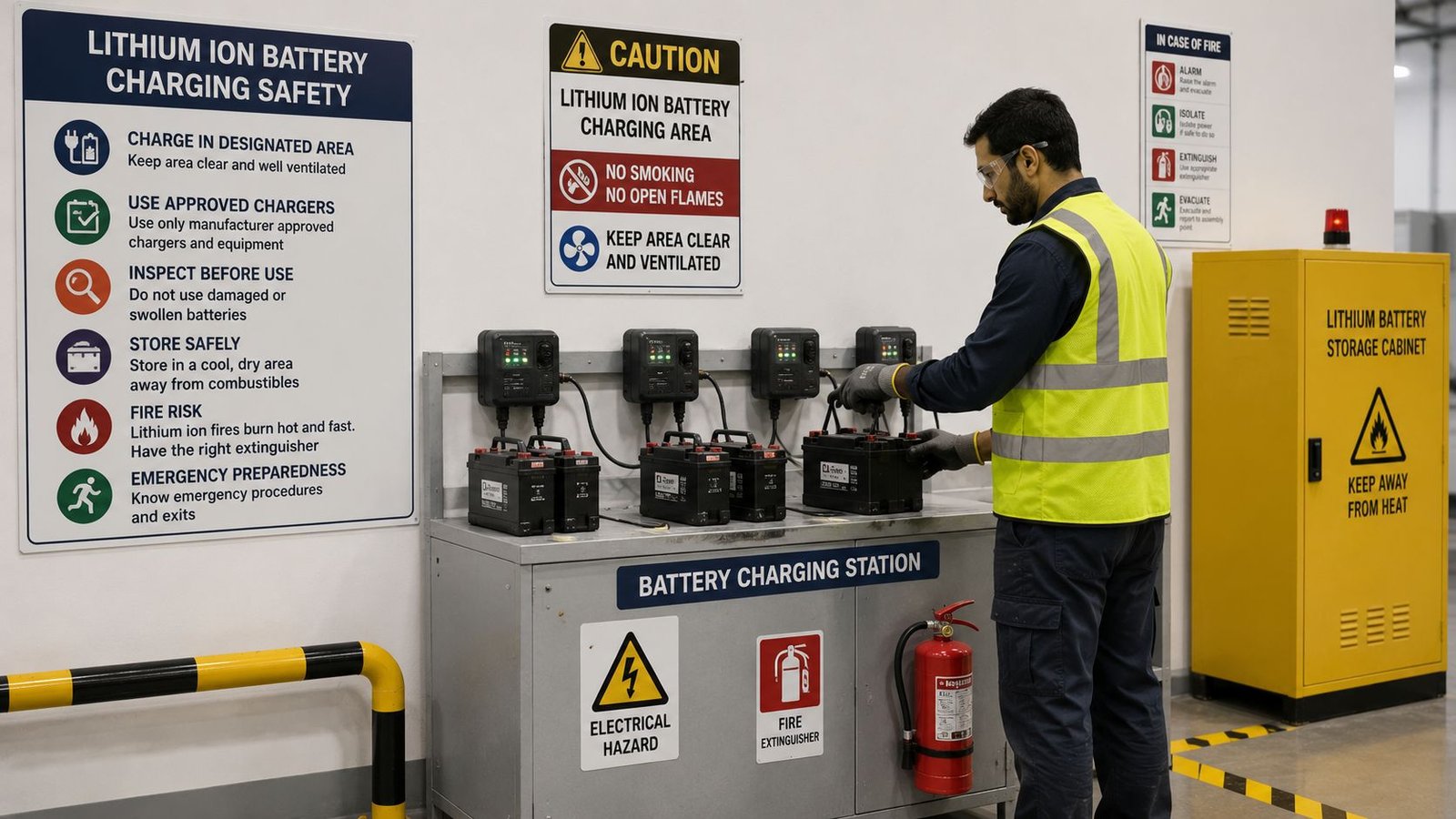 A Complete Guide to Lithium Ion Battery Charging Safety in UAE Workplaces