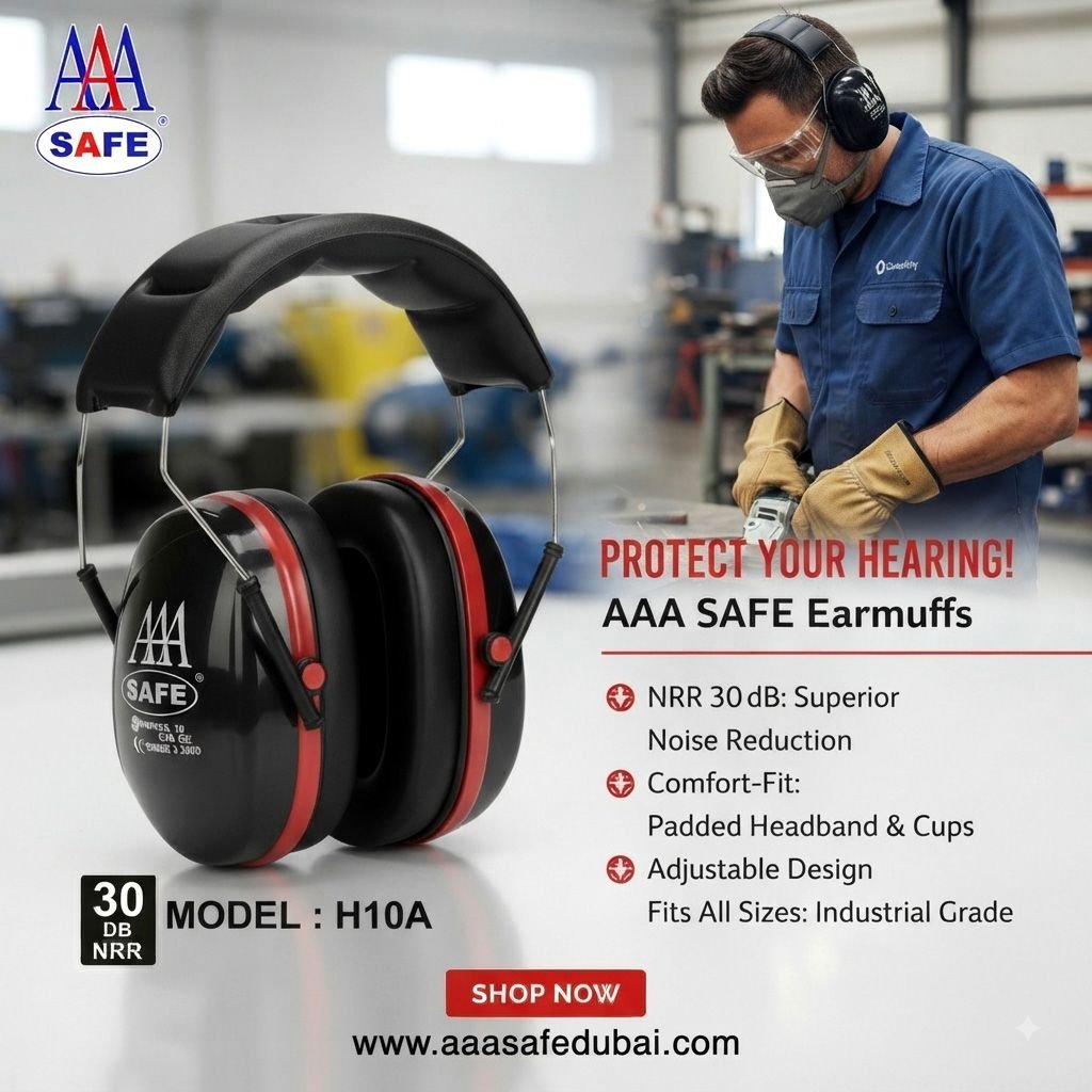 Ear Muff H10A - AAA Safe Ear Muff Full Black 3 Ear Muff H10A - AAA Safe Ear Muff Full Black - Image 3