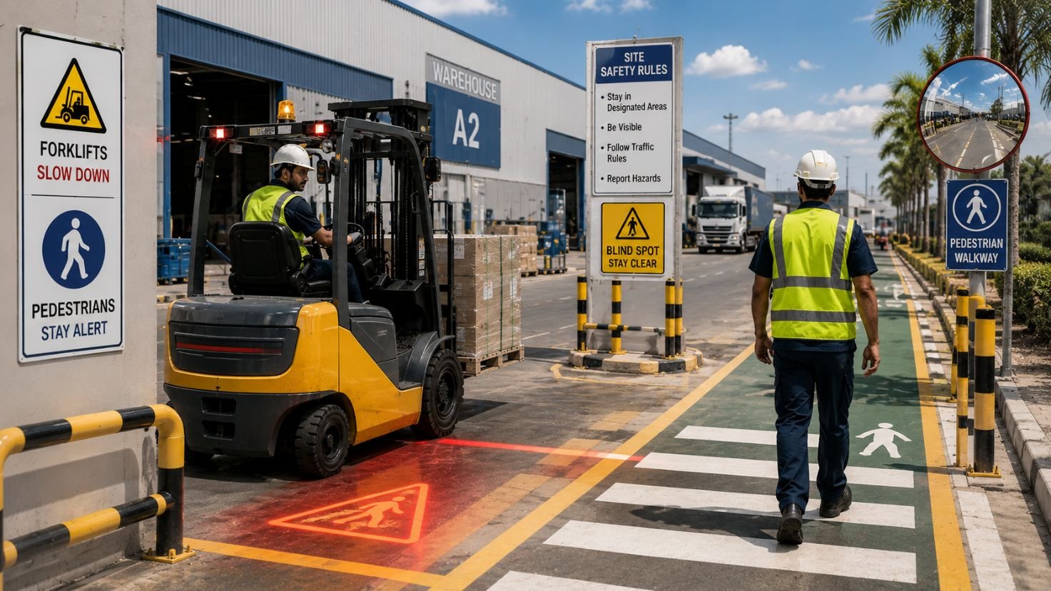 How to Improve Forklift and Pedestrian Safety in UAE Warehouses