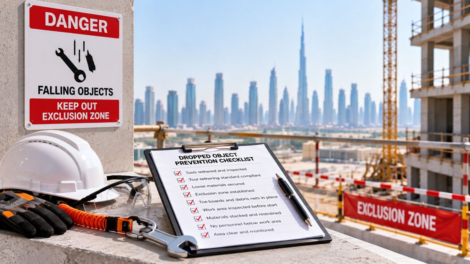 Dropped Object Prevention for Work at Height on UAE Construction Sites